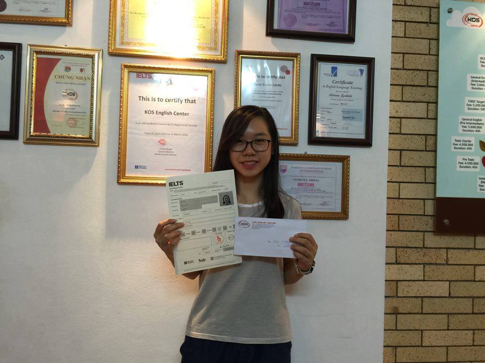 Nguyễn Diệu Hương đạt IELTS 8.0 | Trung tâm tiếng anh KOS