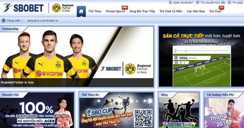 Danh sách khuyến mãi Sbobet mới nhất cho thành viên