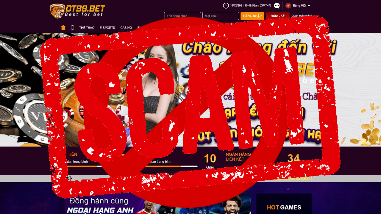 Nhà cái DT98 lừa đảo