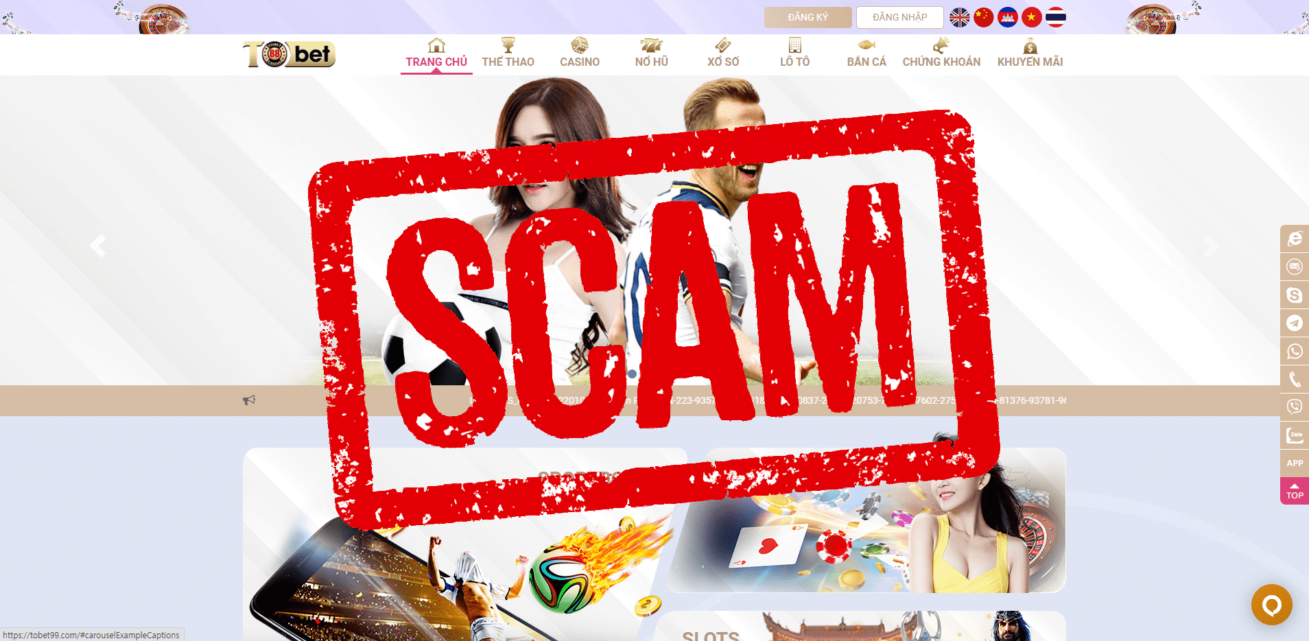 Nhà cái Tobet88 lừa đảo