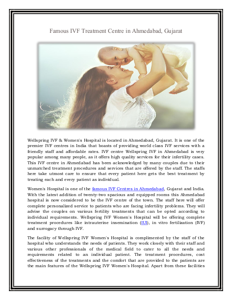 Famous IVF Treatment Centre in Ahmedabad, Gujarat