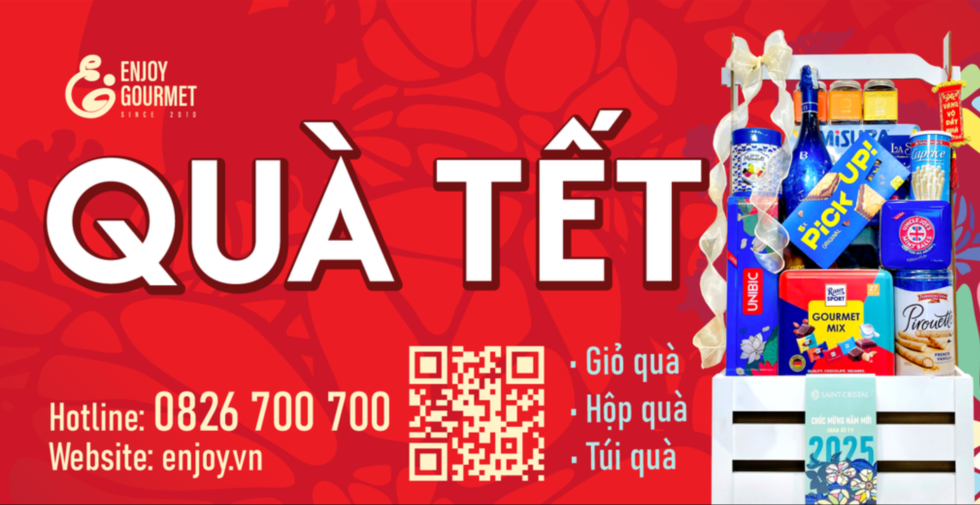 Quà Tết Không Rượu - Hộp Quà Tết Không Rượu - Giỏ Quà Tết Không Rượu - Enjoy Gourmet