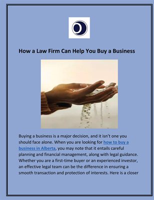 How a Law Firm Can Help You Buy a Bu… | MagCloud