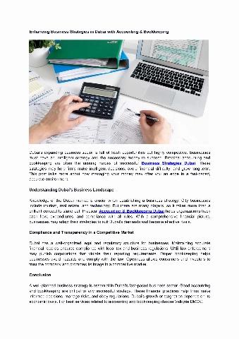 Enhancing Business Strategies in Dubai with Accounting & Bookkeeping - www.valkyrie.ae