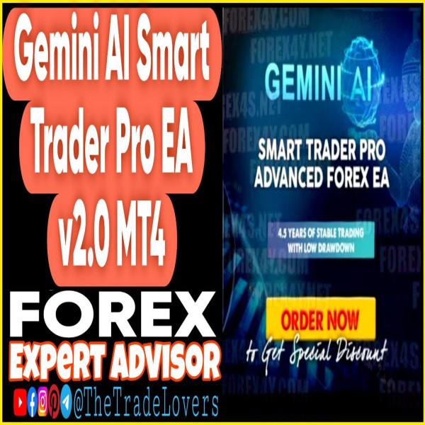 Gemini AI Smart Trader Pro EA v2.0 MT4 + Presets (Works on Build 1440+) | Forex Robot | MT4 Expert Advisor - The Trade Lovers