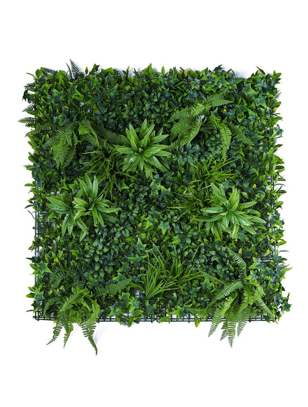 Artificial Forest Fern Green Living Wall Panel With Fire Rating - 1m x 1m - Netting Store