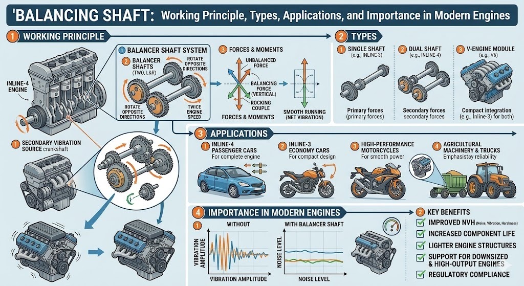 Balancing Shaft: Working Principle, Types, Applications, and Importance in Modern Engines