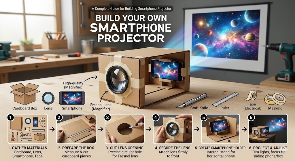 DIY Smartphone Projector: Complete Guide to Build a Mini Projector at Home