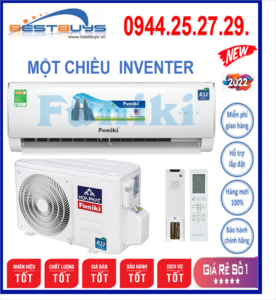Điều hòa Funiki 24000 1 chiều Inventer Thái Lan/Malaysia Mới 2026 giá Rẻ [Chỉ từ 13Tr150]